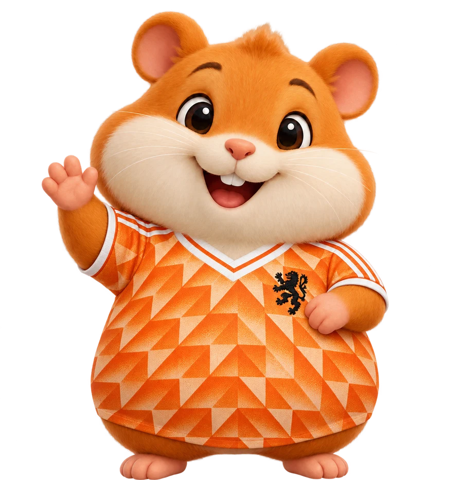 Hans the Hamster waving and smiling